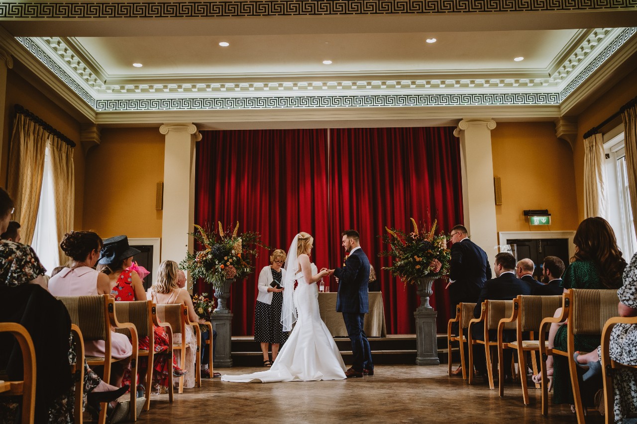 Bride and Groom in the Howard Building